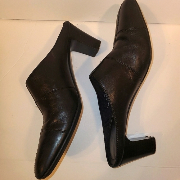 LIFESTRIDE BLACK LEATHER OPENBACK SLIDES SIZE 7 - Picture 10 of 15